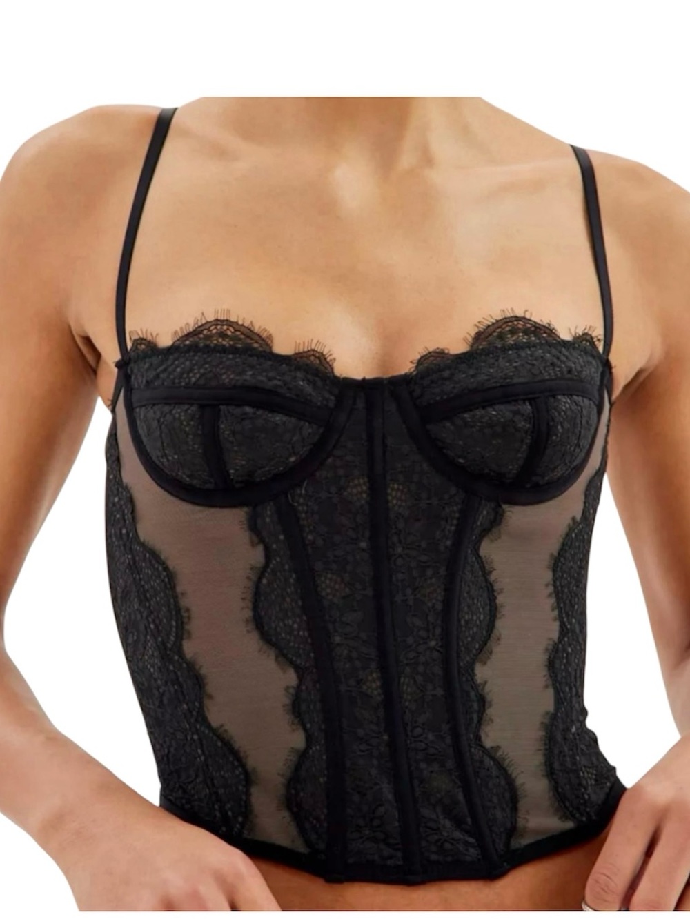 Urban Outfitters Black Lace Corset Sexy S Top